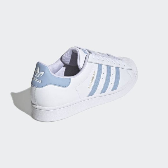 Adidas Originals Superstar Low Mens Casual Shoes White Blue H05645 NEW Size 10 - Picture 6 of 7